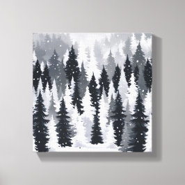 Forêt d'hiver enchantée : Une toile Snowscape Sere