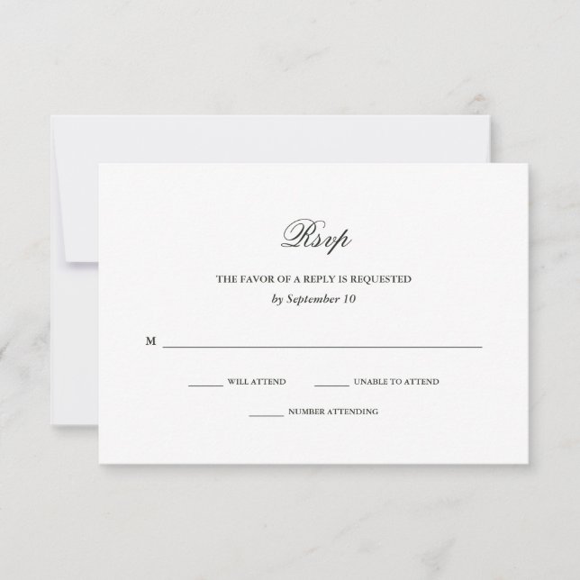 Forêt d'hiver | Réponse mariage (Devant)