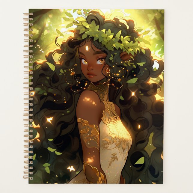 Forêt Elf Africain-Américain Imaginaire Noir Art (Devant)