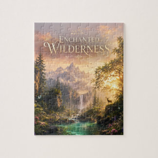 Forêt Enchantée Cerf Cascade Fantaisie Puzzle