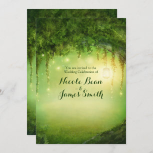 Forêt enchantée Invitations de mariage rustique