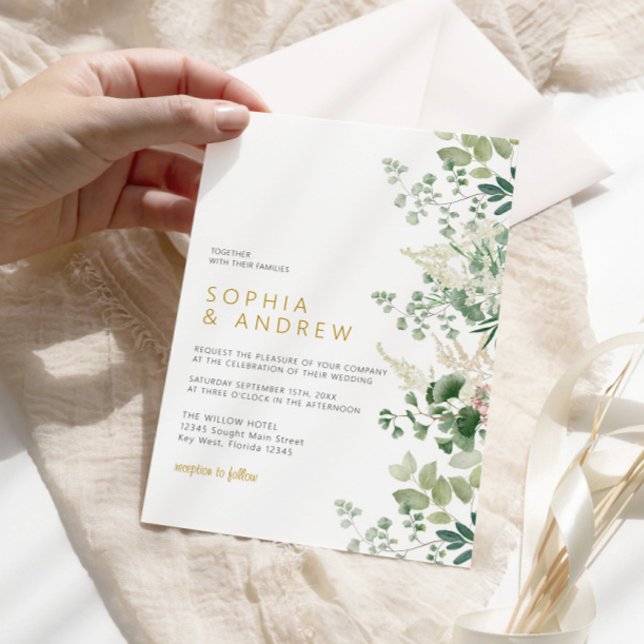 Forêt Eucalyptus Faire-part de mariage de verdure (Créateur téléchargé)