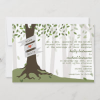 Forêt / Faire-part de mariage boisé