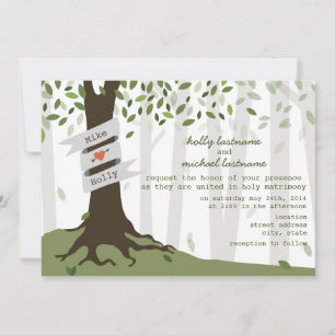 Forêt / Faire-part de mariage boisé