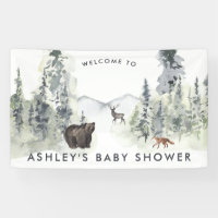 Forêt forestière | Bannière de bienvenue du baby s