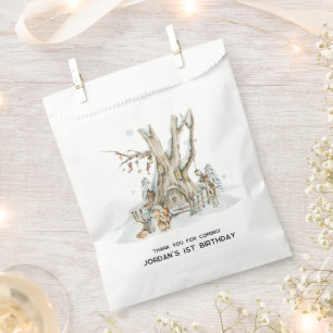 Forêt forestière d'hiver Sacs favoris de la fête