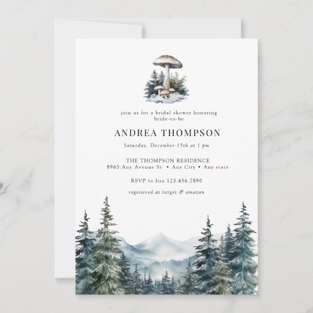 Forêt hivernale | Invitations de la forêt (Devant)
