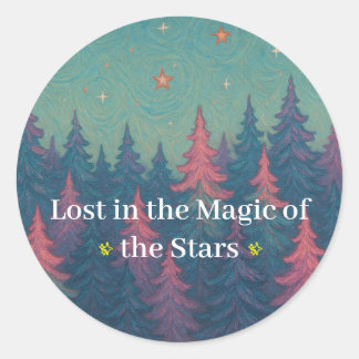 Forêt magique étoilée - Sticker Art Imaginaire