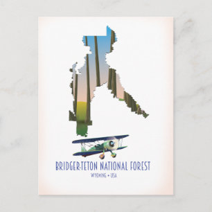 Forêt nationale de Bridger-teton, carte du wyoming