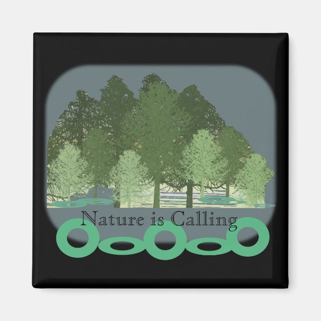 Forêt naturelle d'arbres Magnet (Devant)