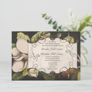 Forêt-Noire Romantique Magnolia Invitations de mar