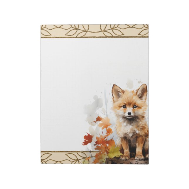 Forêt Renard Bois Animaux Nature Bloc-notes à thèm (Tourné)