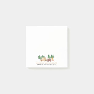 Forêt rustique mignonne Bois Animaux Post-it Notes