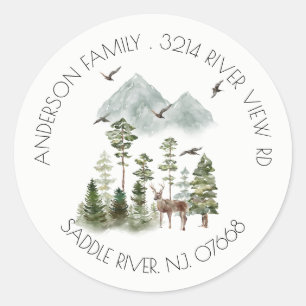 Forêt   Sticker pour Étiquette de adresse nouveau 