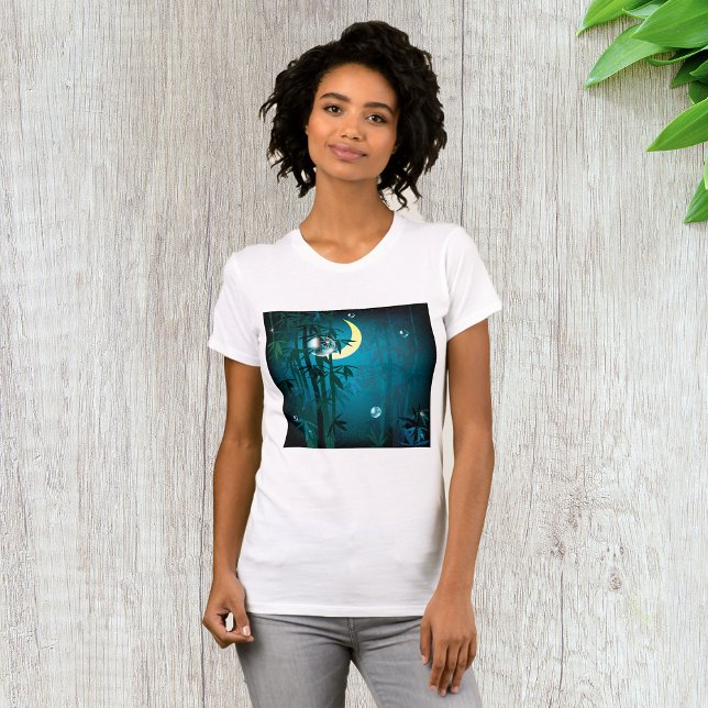 Forêt Tropicale La Nuit T-Shirt Femme (Créateur téléchargé)