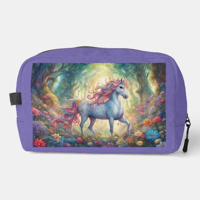 Forêt Unicorne Imprimer Sac de toilette (Recto)