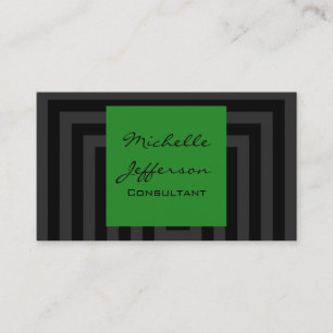 Forêt vert gris chic Carte de visite contemporain