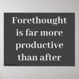 Forethought... Poster
