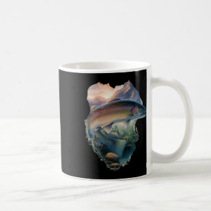 Foreut Fischen Berge Natur Fischer Kaffeetasse