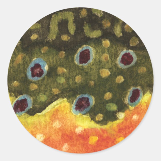 Foreut Fishing Runder Aufkleber (Vorderseite)