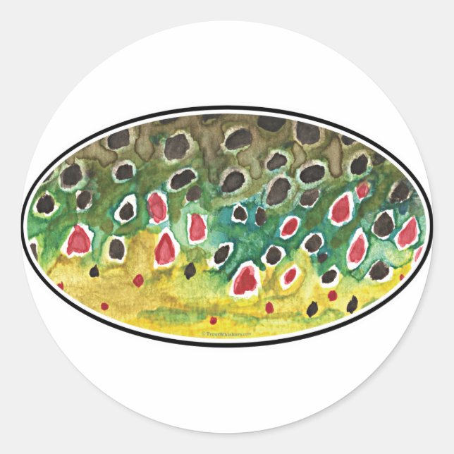 Foreut Fly FIshing Runder Aufkleber (Vorderseite)