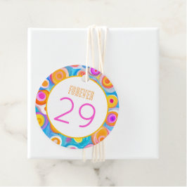 FOREVER 29 Geburtstag Abstrakte Kunst Spaß Geschenkanhänger