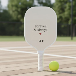 Forever & Always Custom Initials Romantic Pickleba Pickleball Schläger