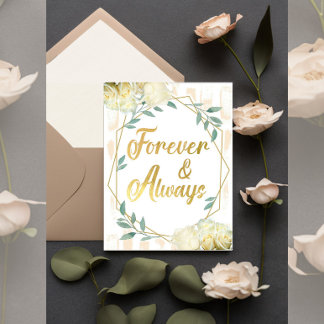Forever & Always – Elegante Personalisierte Hochze Einladung