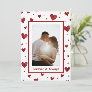 Forever & Always Valentinstag Individuelle Karte