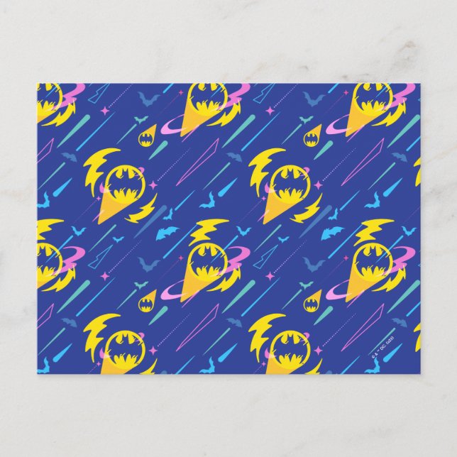 Forever Batman Bat Signal Pattern Postkarte (Vorderseite)