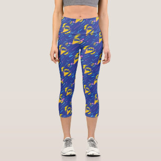 Forever Batman Bat Signalmuster Capri Leggings