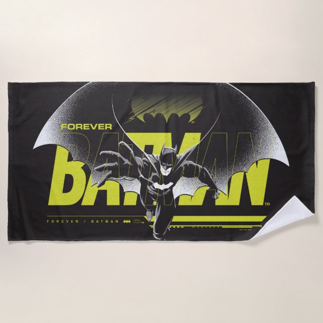Forever Batman Reaching Graphic Strandtuch (Vorderseite)