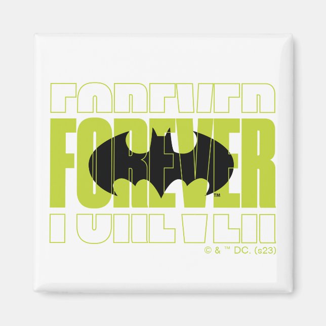 Forever Batman Typografy Symbol Graphic Magnet (Vorne)