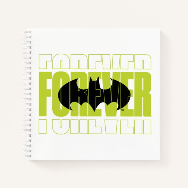 Forever Batman Typografy Symbol Graphic Notizbuch (Vorderseite)