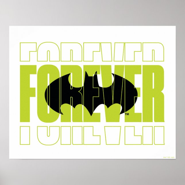 Forever Batman Typografy Symbol Graphic Poster (Vorne)