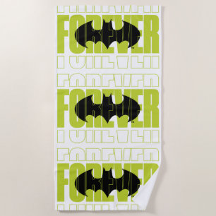 Forever Batman Typografy Symbol Graphic Strandtuch