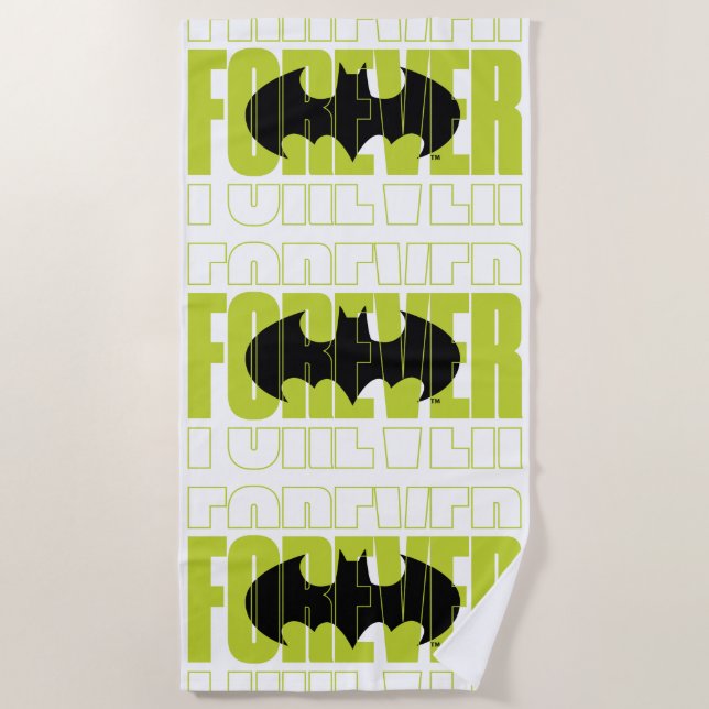 Forever Batman Typografy Symbol Graphic Strandtuch (Vorderseite)