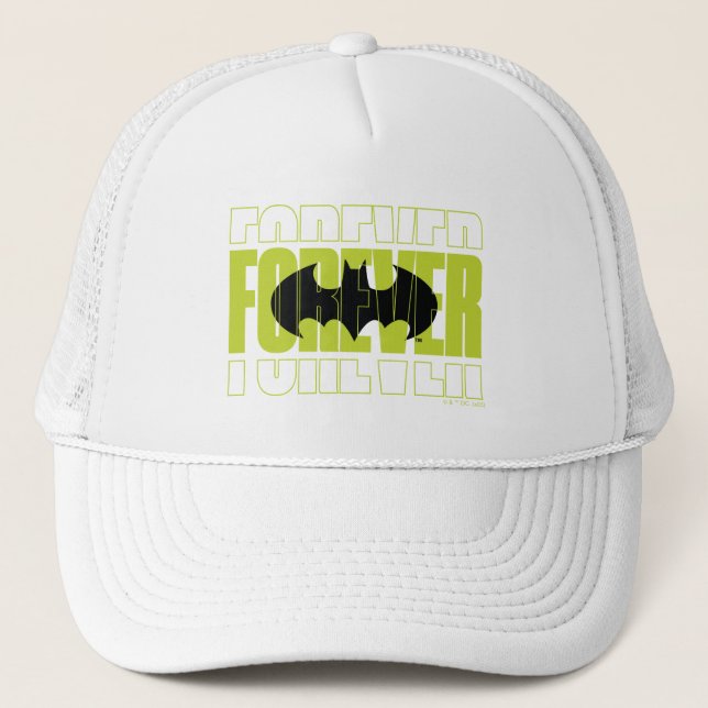 Forever Batman Typografy Symbol Graphic Truckerkappe (Vorderseite)