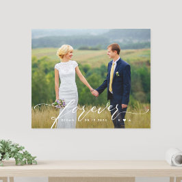 Forever begann Personalisiertes Foto Wrapped Canva Leinwanddruck