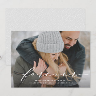 Forever beginnt Save the Date Foto Ankündigung