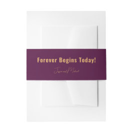 Forever Begins Celestial Elegance Marble Symphony Einladungsbanderole