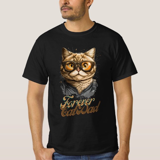 Forever Cat Vater T-Shirt (Vorderseite)