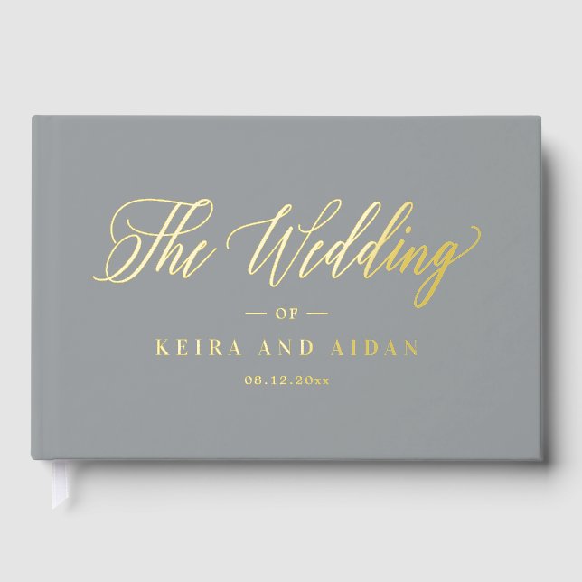 Forever Classic Wedding Editable Farbe Gästebuch (Vorderseite)