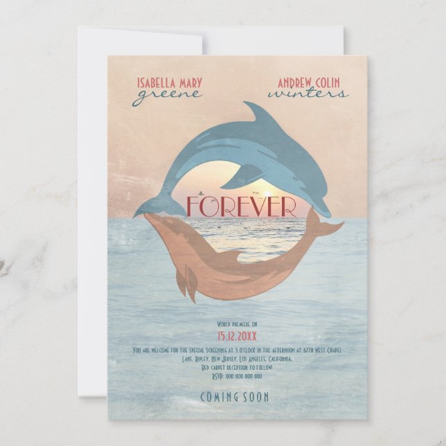 FOREVER - Einladung zum Hochzeitsfilm-Poster (Vorderseite)
