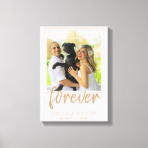 Forever Elegant Golden Script Wedding Keepake