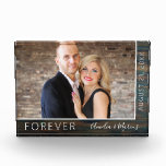 Forever Elegant Rustic Wood Script Hochzeit Fotoblock<br><div class="desc">Forever Elegant Rustic Wood Script Hochzeitsblock Foto</div>