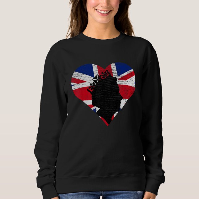 Forever Elizabet II Legend Queen British Crown Eng Sweatshirt (Vorderseite)