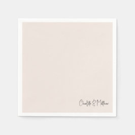 Forever Faithful Blushing Bride Wedding Cocktail Serviette
