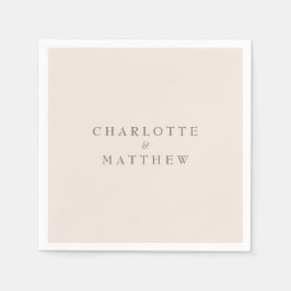 Forever Faithful Blushing Bride Wedding Cocktail Serviette