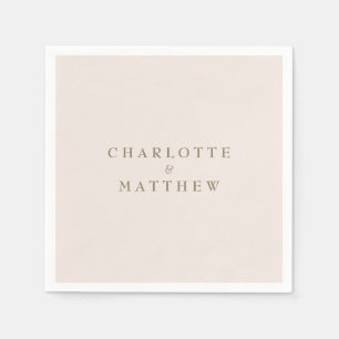 Forever Faithful Blushing Bride Wedding Cocktail Serviette